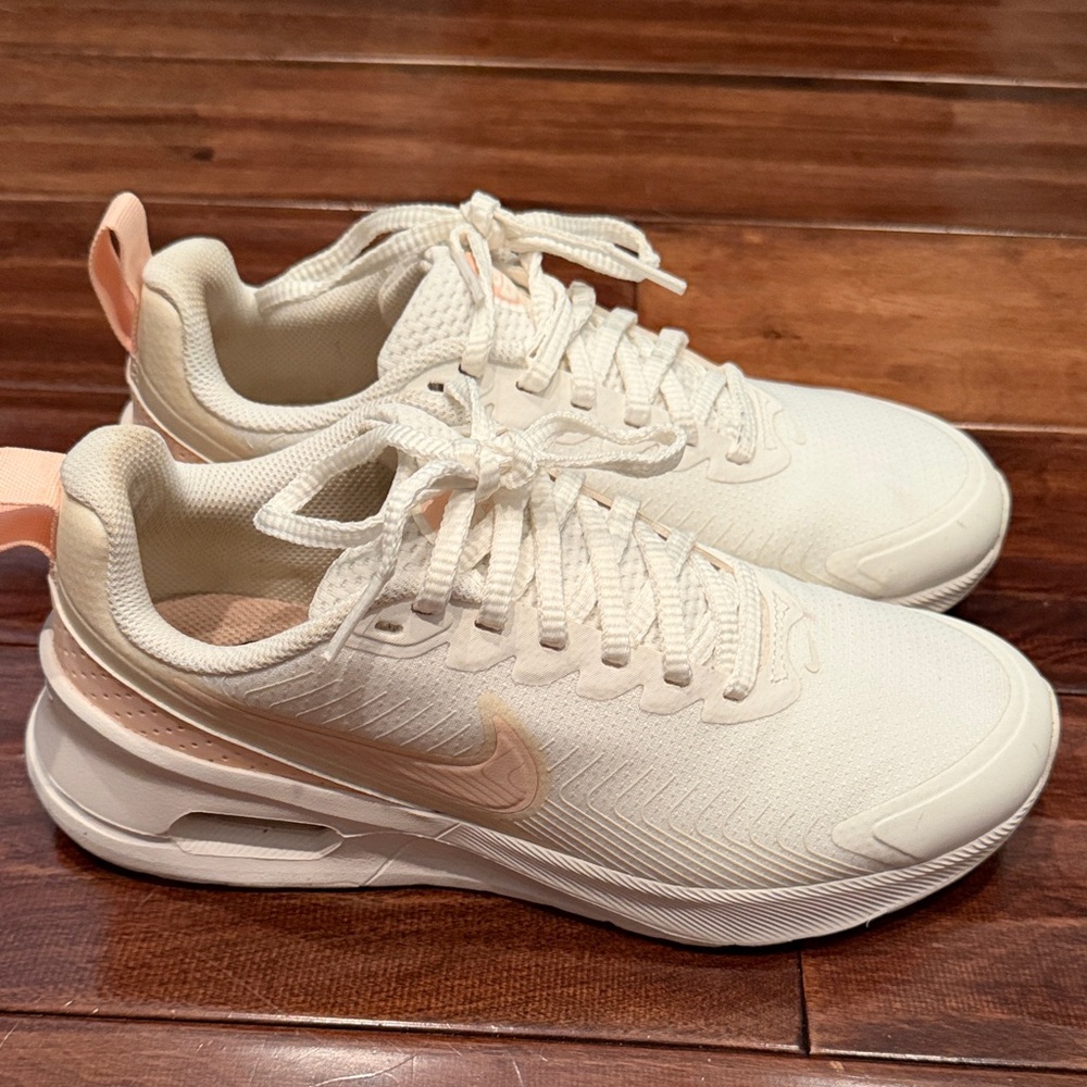 Nike Women's Sneakers in Cream and Peach